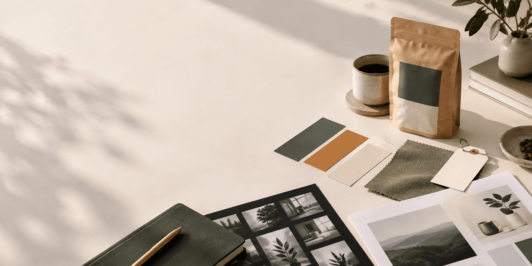 Material swatches and physical brand source references