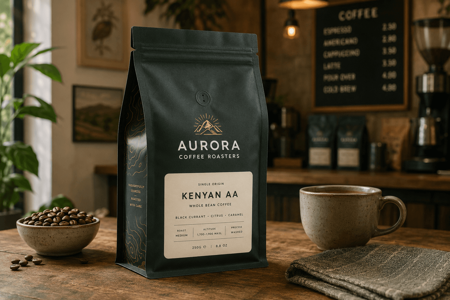 Aurora Coffee Roasters campaign visual 2